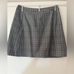 A New Day Black and White Checkered A-Line Skirt